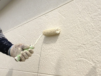 クリーム色での外壁塗装