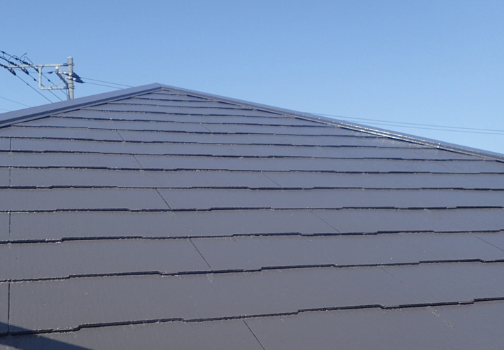 富津市大堀にて遮熱塗料サーモアイSiを使用しスレート屋根の塗装工事を実施させていただきました