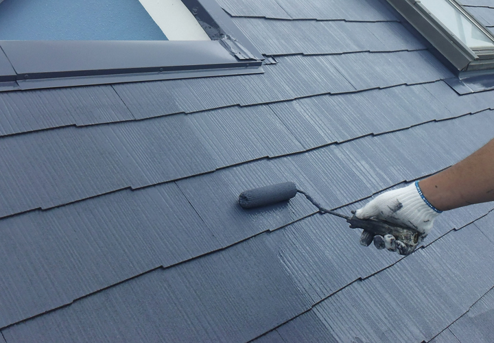 化粧スレートの屋根塗装、縁切りがあまいと雨漏りの原因へと繋がります