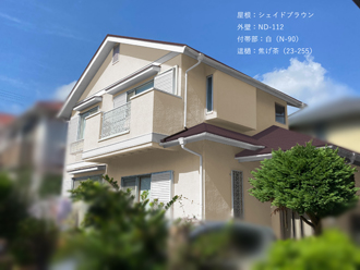 浦安市舞浜のお客様邸、パーフェクトトップの標準色でカラーシミュレーション！