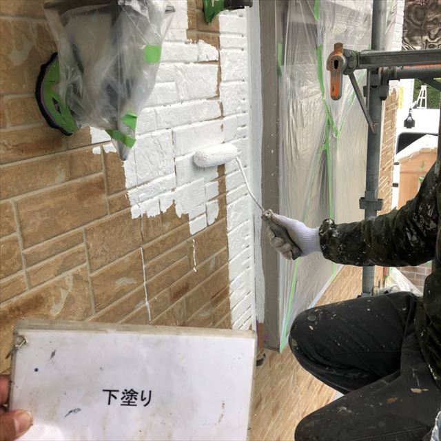 土浦市、汚れに強いフッ素塗料を使用し外壁塗装工事を行いました