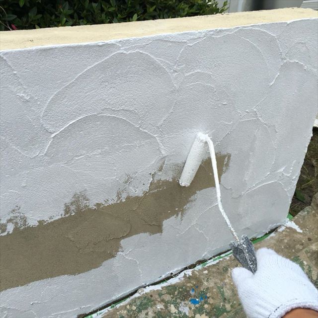 阿見町で塀の塗装工事。さらにかわいく仕上がりました！