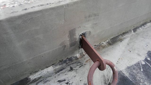 福島市のマンション屋上シート防水の漏水解消のため部分補修をしました