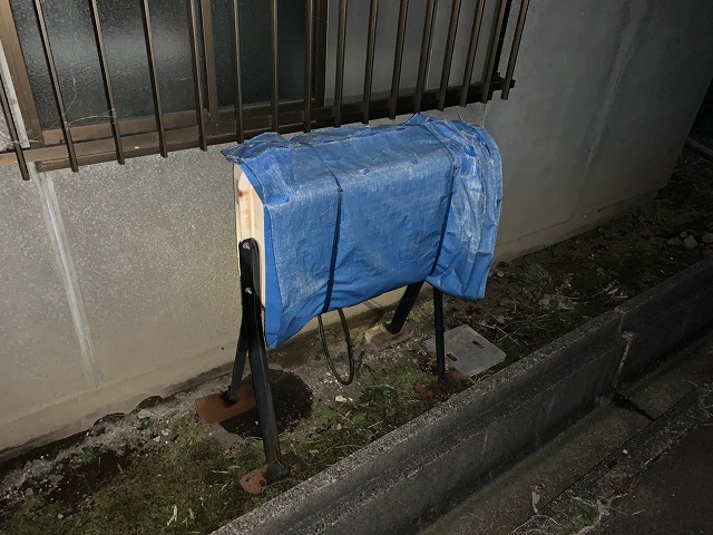 福島市で屋根塗装中のお客様宅の灯油タンク入れ替え工事