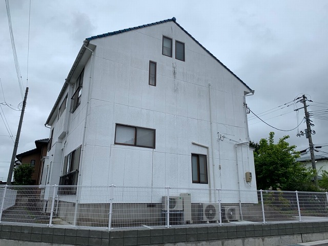 福島市宮代のお客様宅で２階建て住宅の外壁塗り替えの現調