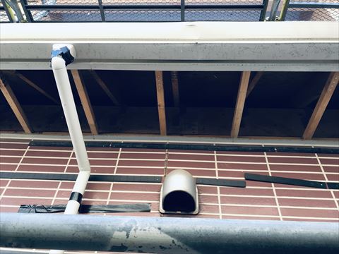 塩尻市の三井ホーム・外壁リフォームの時換気フード取付ポイント注意事項
