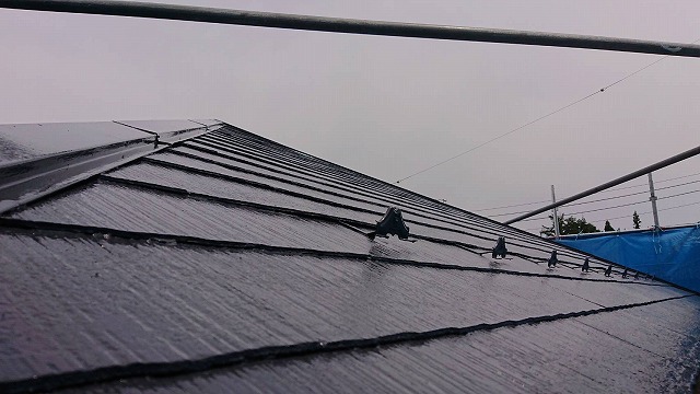 上伊那郡宮田村：屋根塗装メンテナンスが完了した状況
