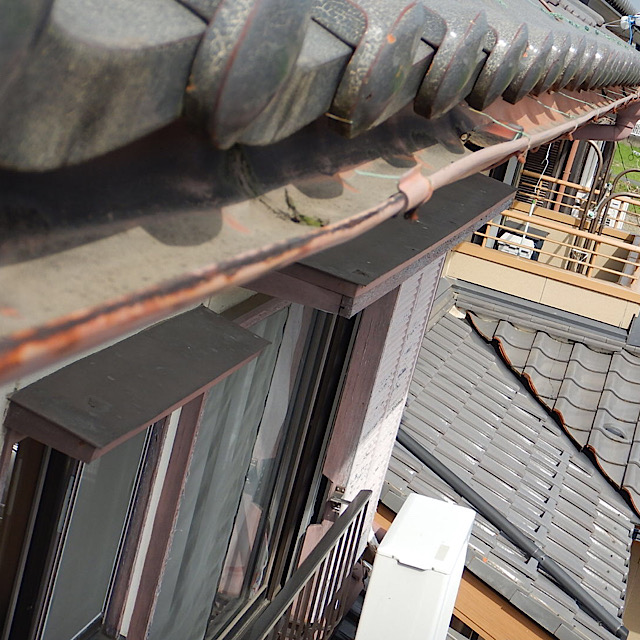 羽島市で樋のゆがみ、火災保険適用します