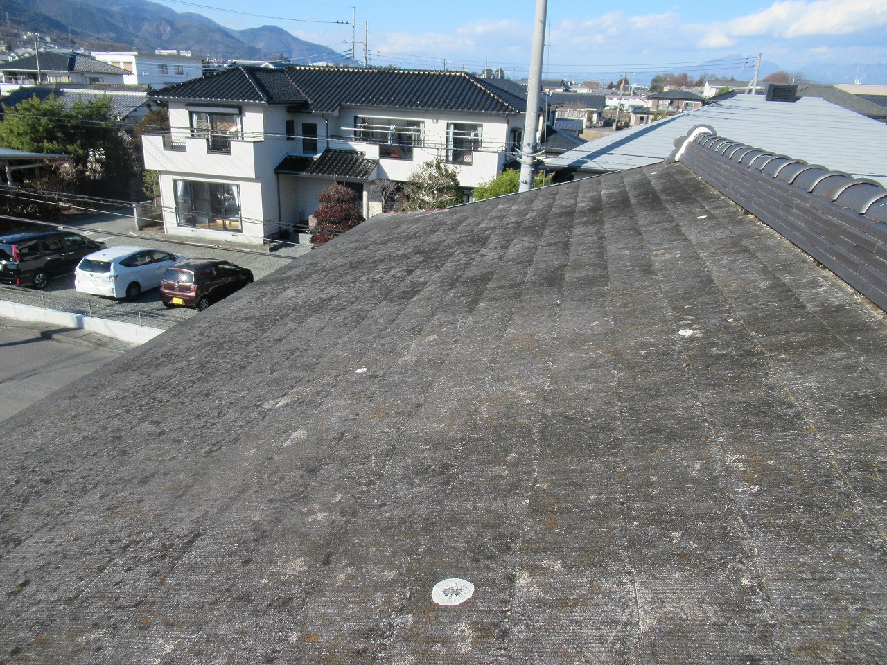 富士河口湖町　スレート屋根塗装