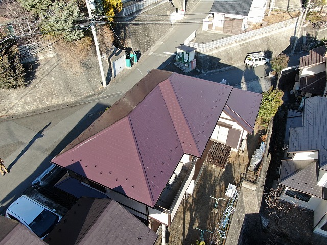 甲府市　塗装工事　屋根