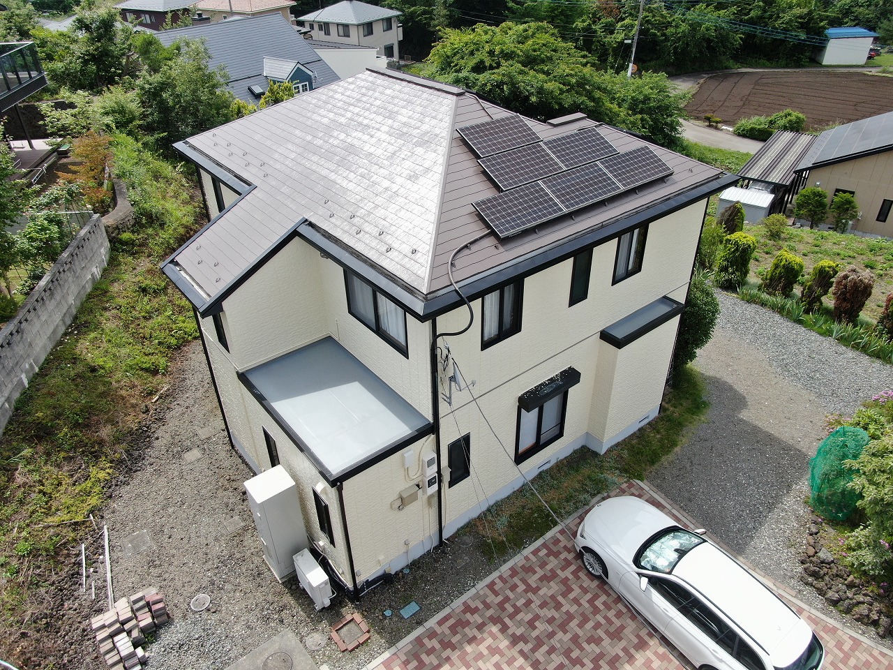 富士河口湖町　屋根塗装フッ素