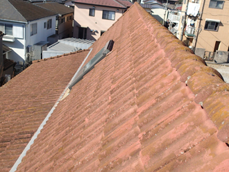 鎌ケ谷市鎌ケ谷にてモニエル瓦の屋根塗装工事を実施