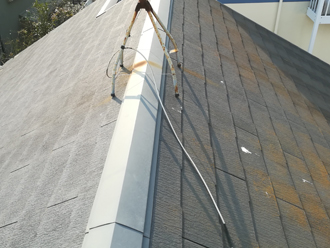 茅ヶ崎市旭が丘にてサーモアイSiとパーフェクトトップで屋根・外壁塗装を実施