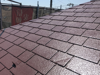 野田市尾崎台にて築13年の屋根を塗装工事いたしました