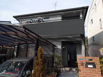 千葉県君津市　外壁塗装　屋根塗装　カラーシミュレーション　グレーと薄グレーのツートン