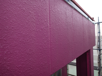 千葉県　富津市　外壁塗装　塗り分け部分の塗装完了