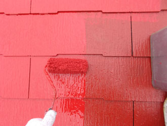 千葉県浦安市　外壁塗装　屋根塗装　屋根塗装　上塗り