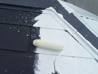 神奈川県横浜市青葉区　屋根塗装　下塗り　遮熱塗料　アレスクールプライマー