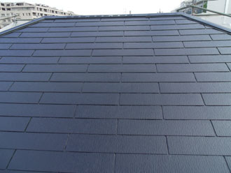 神奈川県横浜市青葉区　屋根塗装　完工　遮熱塗料　アレスクールSi