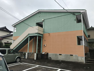 君津市　アパート外壁塗装　カラーシミュレーション　現状回復