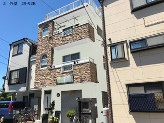 葛飾区東新小岩で屋根外壁の色決め、外壁は日塗工のカラーでカラーシミュレーション