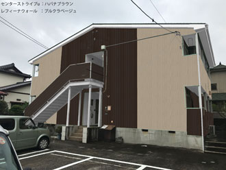 君津市　外壁カバー　カラーシミュレーション　ブラウン-ベランダ
