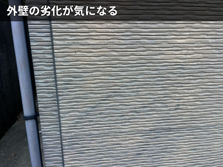 色あせた外壁の全体