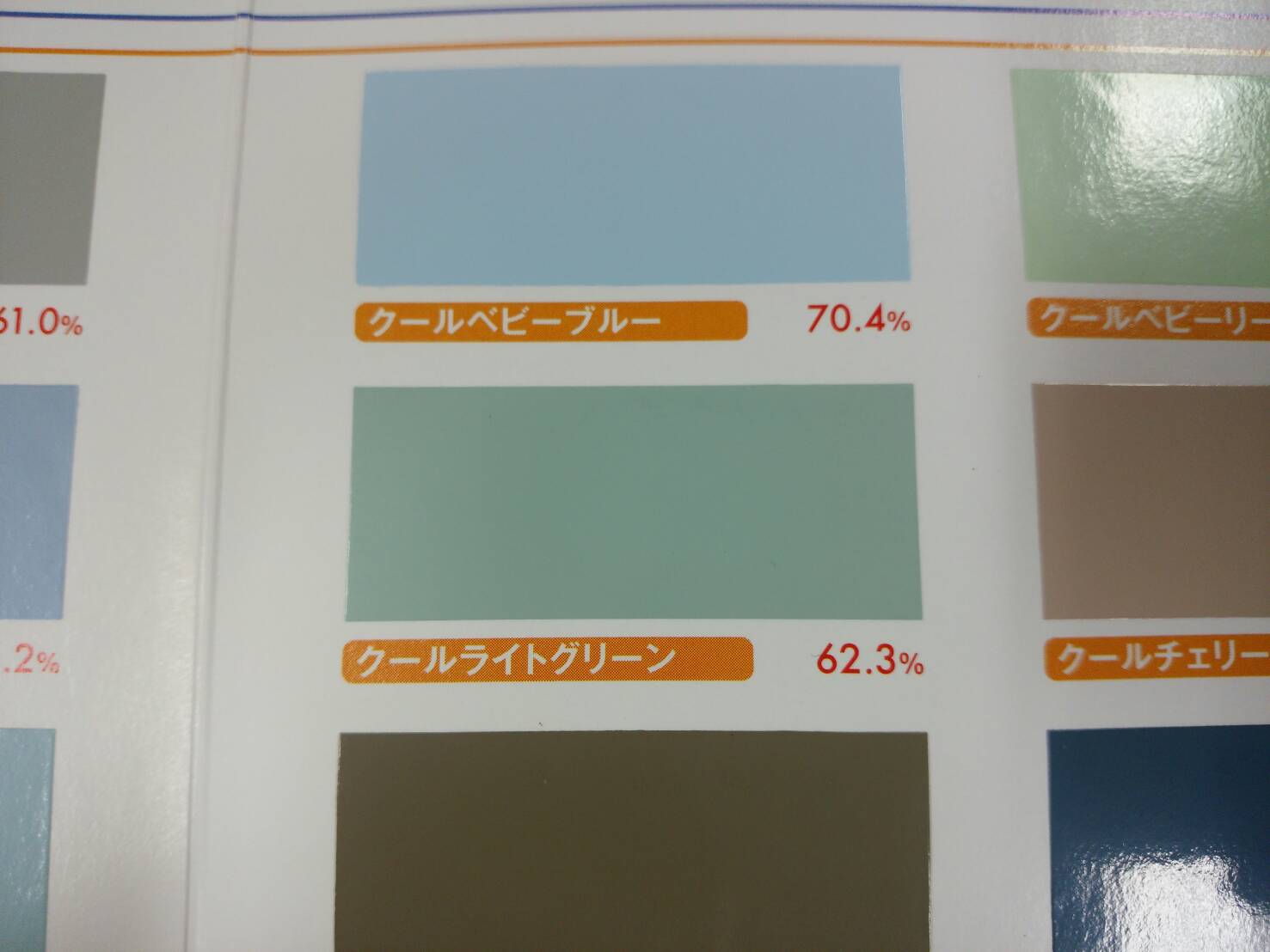見本　クールライトグリーン　62.3%
