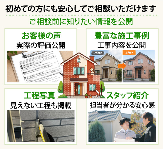 初めての方にも安心してご相談いただけます
