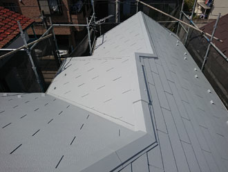 屋根塗装後 サーモアイSi　クールライトグレー