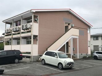 君津市　アパート　外壁塗装　カラーシミュレーション　ベージュ系ツートン