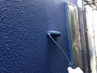 外壁塗装　ブルーの外壁　日塗工　75-40L