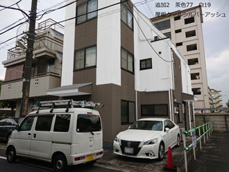 茶色77 白19 屋根クールシルバーアッシュ