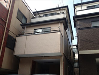 ベランダツートン 塗装前 青
