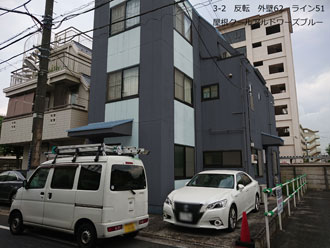 反転 外壁62 ライン51 屋根クールアルドワーズブルー