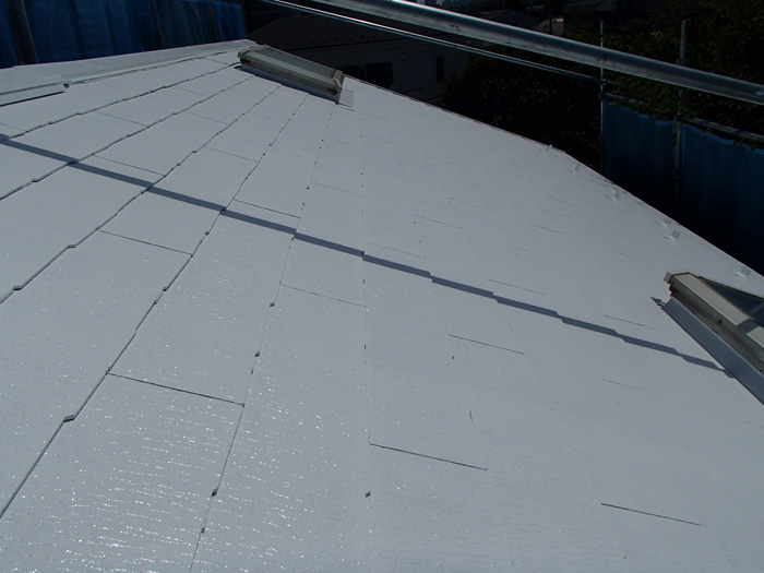 白い屋根　屋根塗装