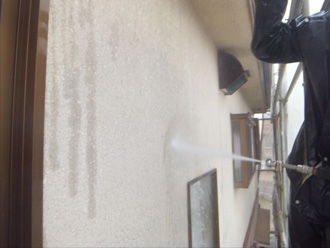 江戸川区　外壁塗装の高圧洗浄