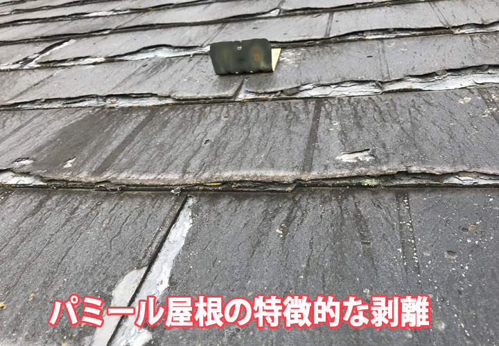 パミール屋根の特徴的な剥離