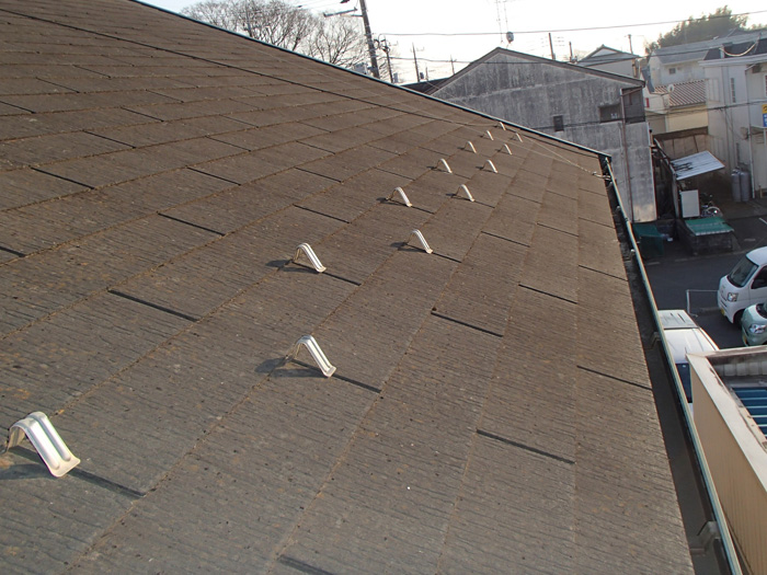 屋根塗装前のスレート屋根