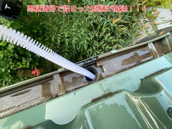 雨樋清掃で発見した詰まりもスッキリ解消！