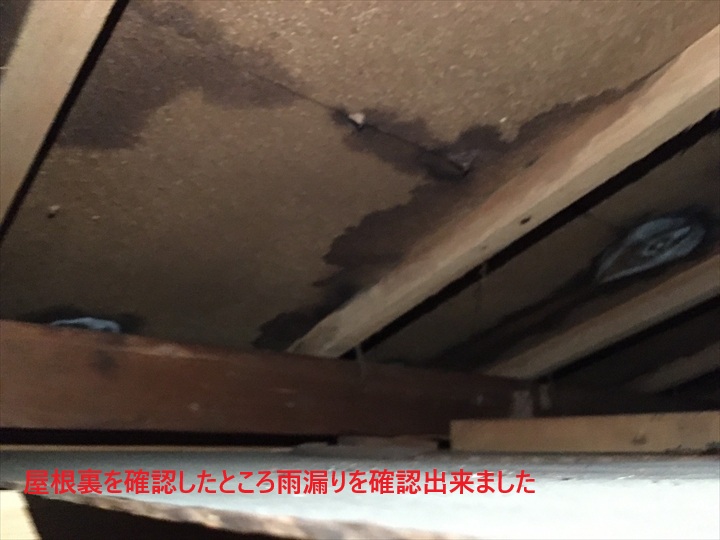 下地にまで水がまわっておりました