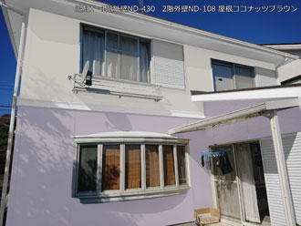 1階外壁ND-430　2階外壁ND-108-屋根ココナッツブラウン