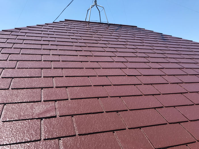 屋根塗装　ファイン4Fベスト　チョコレート-完工