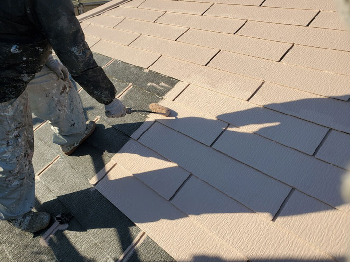 断熱塗料による屋根塗装
