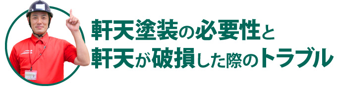 軒天塗装の必要性と軒天が破損した際のトラブル