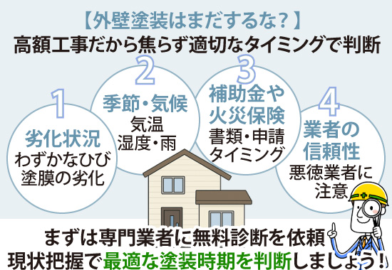 まずは専門業者に無料診断を依頼!現状把握で最適な塗装時期を判断しましょう!