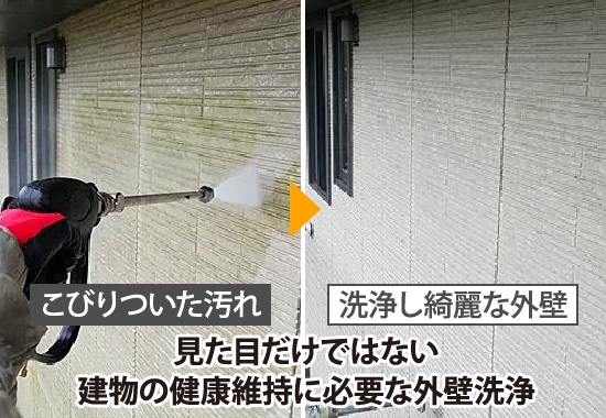 見た目だけではない建物の健康維持に必要な外壁洗浄