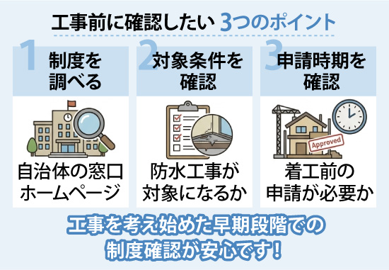工事前に確認したい 3つのポイント