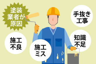 塗装業者が原因