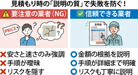 見積もり時の「説明の質」で失敗を防ぐ